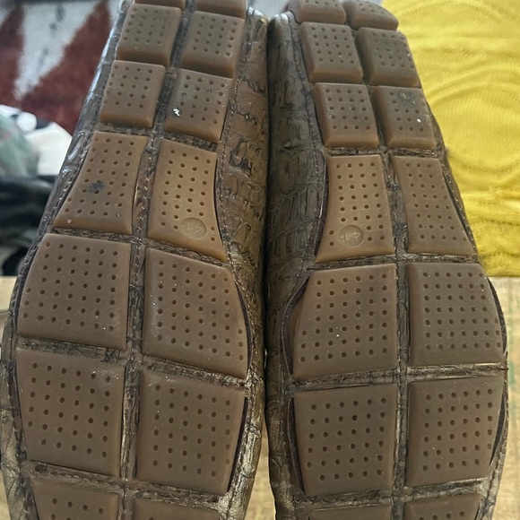 WORN MAYBE TWICE…CROCODILE LIGHT BROWN STEVEN LOAFERS…OLD STEVE MADDEN (VINTAGE) - Picture 10 of 11